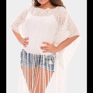White Poncho / Beach Coverup